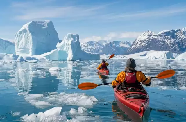 By Zodiac or kayak