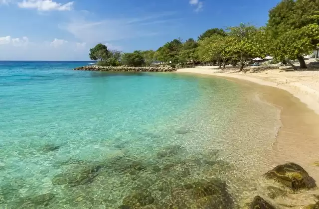 At Doctor's Cave Beach