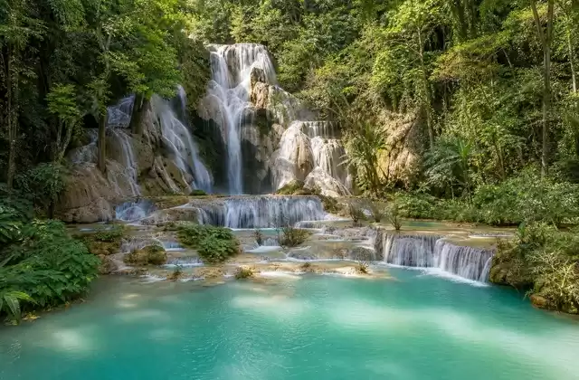 At Kuang Si Falls