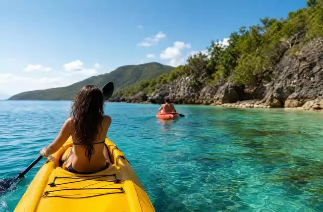 Kayaking in the bay