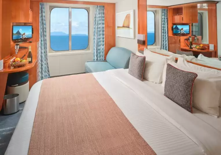 Oceanview stateroom with bay window
