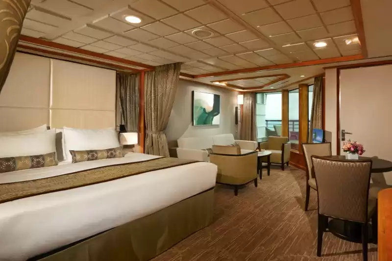 Penthouse deluxe suite with large balcony with bow view
