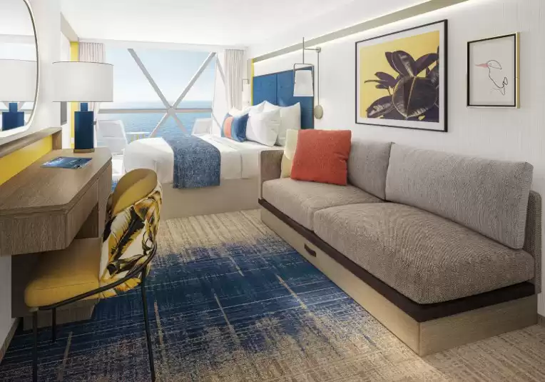 Cabine avec vue panoramique sur la mer