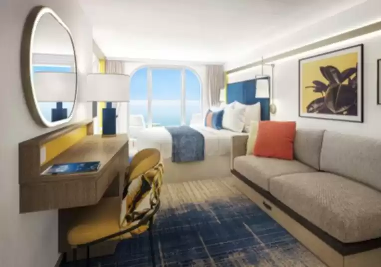 Cabine communicante avec vue sur la mer et balcon